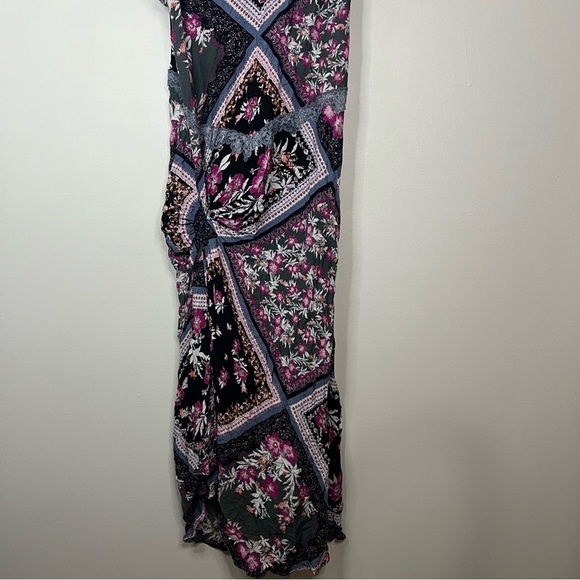 Intimately Free People Stevie Lace Print Maxi Dress Graphite Size Large - Picture 3 of 9